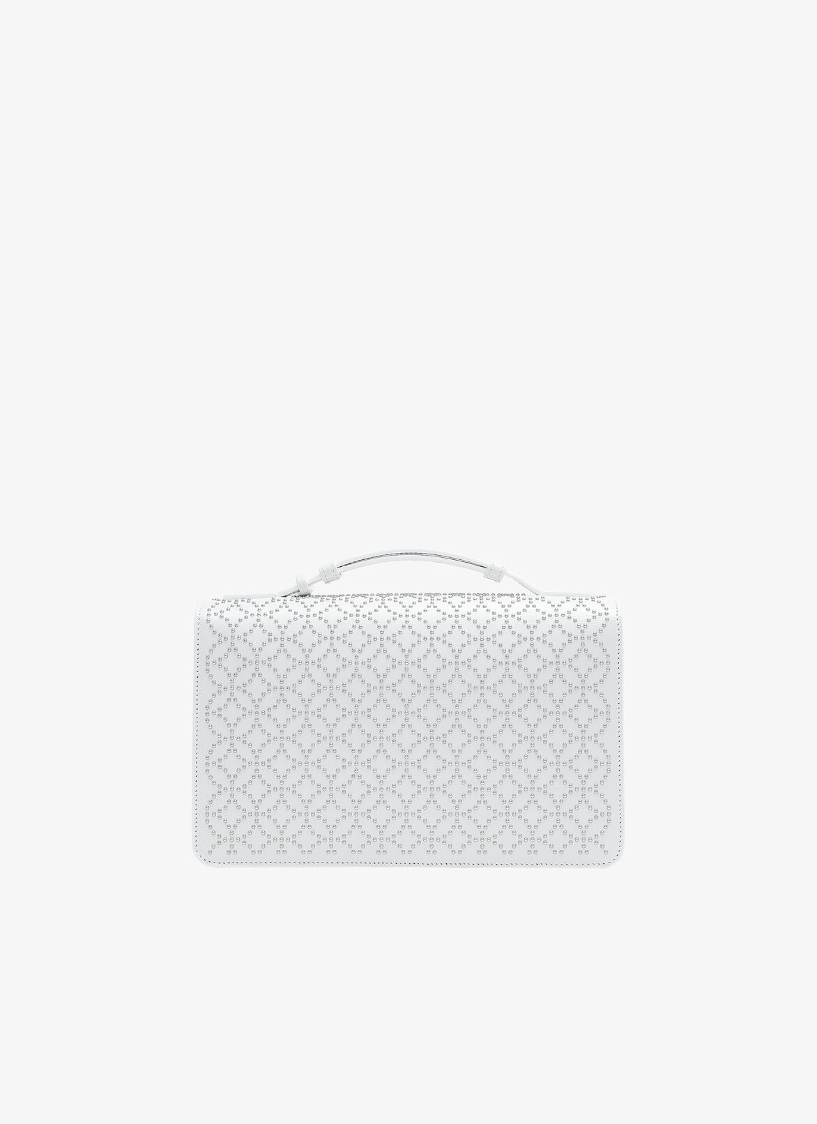 FRANCA MEDIUM CUIR LUX CLOU ARABESQUE BLANC OPTIQUE ALAÏA  FRANCA MEDIUM CUIR LUX CLOU ARABESQUE BLANC OPTIQUE BLANC